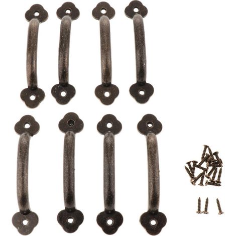8pcs antique porte en alliage armoire bouton penderie tiroir poignée de tirage ensemble de cuivre (1/5)