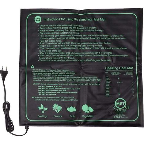 Seedling Heating Mat, for Indoor Plants, Seedlings, Hydroponics, Germination (1/4)