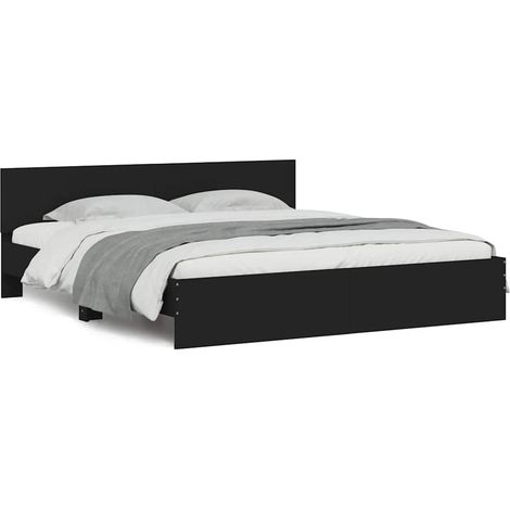 Maison Exclusive - Estructura de cama con cabecero negra 160x200 (1/5)