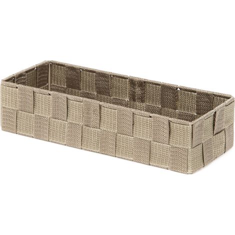 Panier de rangement Stan L taupe - COMPACTOR - 12 x 30 x H.7 CM - Marron