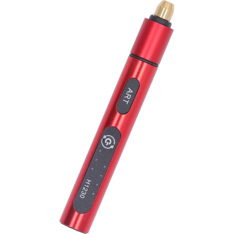 Stylo à graver électrique rechargeable 3 vitesses 5V, outil rotatif sans fil pour le meulage et la gravure, rouge (1/5)