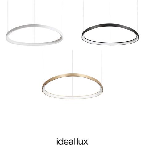 Sospensione Moderna Gemini Metallo Ottone Led 38W 3000K Luce Calda (1/5)