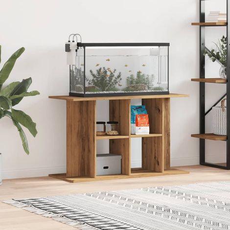 Soporte para acuario de roble artesanal, 100 x 40 x 60 cm, madera de ingeniería vidaXL