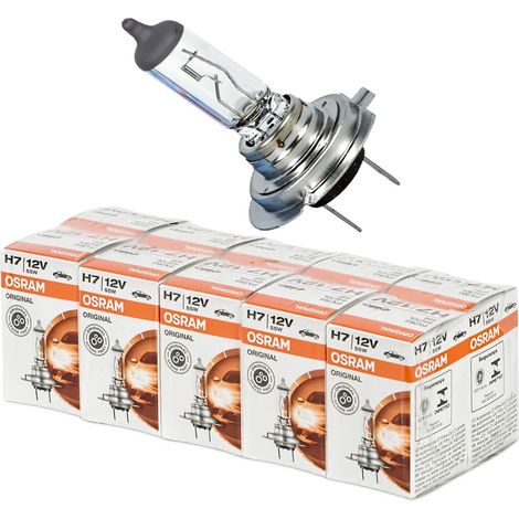 Ampoules H7 Longue Durée - Lot de 10 - Halogène Robuste - Éclairage Optimal 55W - Véhicules 12V - Culot PX26d (1/5)