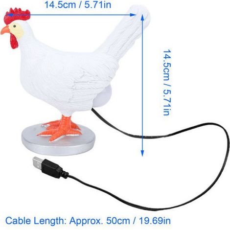 Lampe Œuf De Poule - LED Résine - Veilleuse Chambre Enfant Bureau - 1 Pièce (1/5)