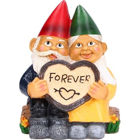 Statues de Couple de nains de jardin, Figurine en résine, Art de maison, Sculpture naine de bureau pour ornements de décoration (1/5)