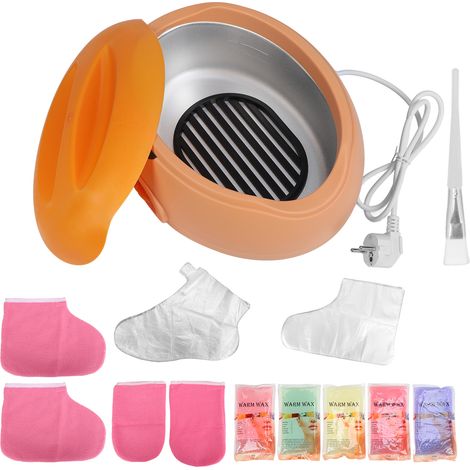 Coffret de soins de beauté Liddy, pour salon et usage domestique, coffret de paraffine, 5 pièces, 450 g chacune, cire standard européenne 220 V. (1/5)