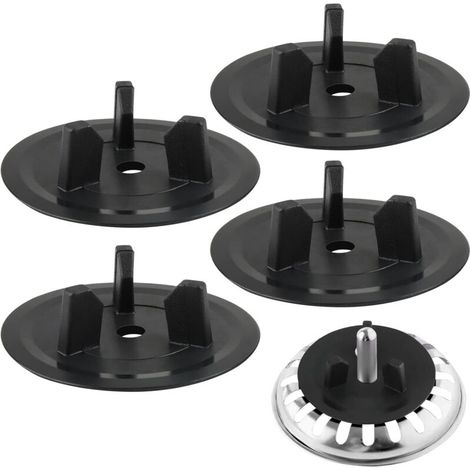 Un cestello per lavello e 4 guarnizioni di ricambio, compatibili con IKEA, adatti per cestelli filtro, guarnizioni in gomma per cestello lavello, kit di tenuta. (1/4)