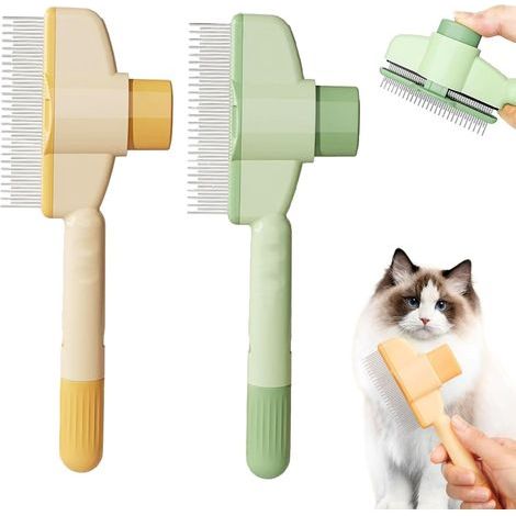 Fellblitz Flohbürste, selbstreinigender Kamm für lang- und kurzhaarige Katzen (1/5)