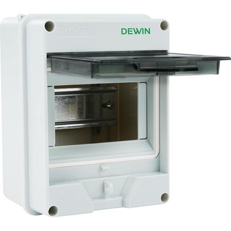 Boîte de distribution en saillie, boîte à fusibles extérieure étanche IP65 en saillie, petite boîte de distribution à 1 rangée for utilisation en extérieur(5 module) (1/5)