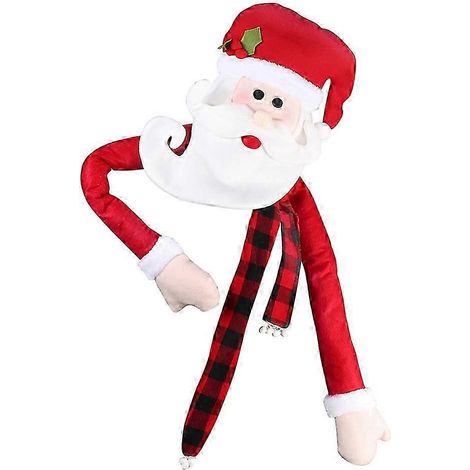Boules de Noël colorées en tissu rond, motif bonhomme de neige et chapeau, 122 x 94 x 3 cm, lot de 1 (1/5)