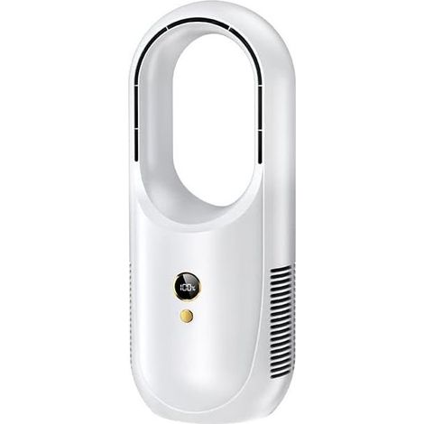 Ventilateur de table sans pales, 30 cm, petit, silencieux, 3 vitesses, commande tactile, facile à nettoyer