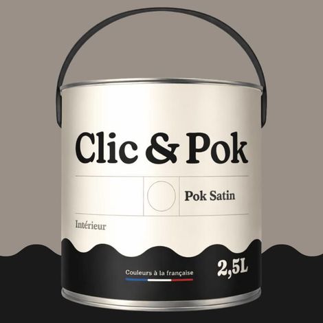 Peinture - POK - SATIN - 2,5L - Taupe Chocolatée - Satiné - Acrylique