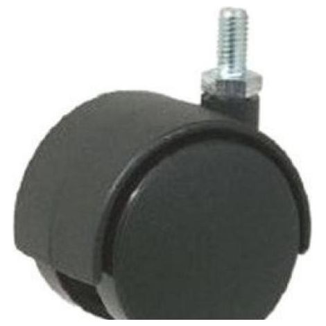 afo rueda giratoria negra 445-50 espiga rosca m-10 diametro 50 mm