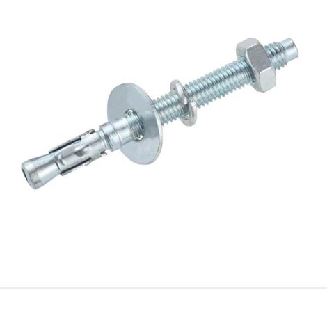 (M12 x 100 mm / 10 pièces)Ancrage galvanisé pour charges lourdes  Boulons d'ancrage de qualité industrielle  Chevilles d'ancrage  Ancrages en acier