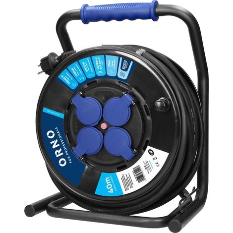 Orno Verlängerungskabel Pro IP44 Schwarz 40 Meter