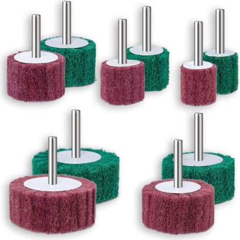 Lntyq Meules en mousse pour perceuses électriques - Roue Abrasive - Têtes de ponçage - Nettoyage et décapage de toutes les surfaces en bois et en métal - Lot de 10 (1/5)