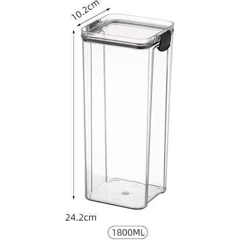 Boîte hermétique en plastique, 1800 ml, pour les fruits, les en-cas et pour le rangement de la cuisine et du plan de travail.-AquaForge (1/5)