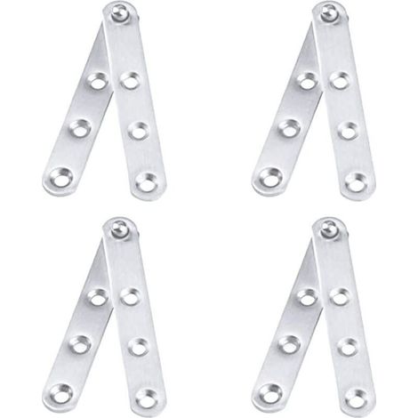 4 pièces mot charnière grand 100mm x 16mm en acier inoxydable mot charnière charnière haut arbre charnière,Pour meubles de maison, portes et fenêtres, etc. (1/5)