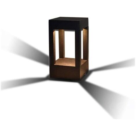 Lampadaire dexterieur LED Noir Lampe de Jardin, Lampadaire Extérieur, Borne Eclairage Exterieur de Chemin à économie d'énergie Anthracite, Lumières de Passerelle IP 65 3000K H20cm Blanc Chaud Lampada (1/5)