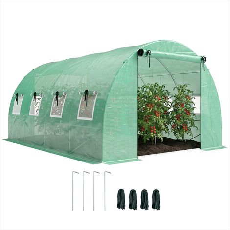 Serre de jardin Serre tunnel 12 m² avec portes et fenêtres (1/5)