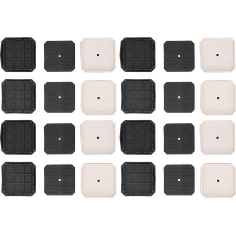 8 Pieds de Meuble Anti-Vibration, Rehausseurs Empilables pour Réfrigérateur Lave-linge Table Chaise, Support de Mobilier (1/5)
