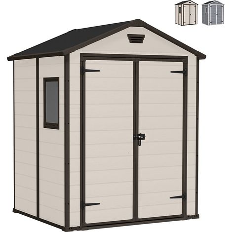 Caseta de jardín de resina Keter MANOR 6x5 Beige
