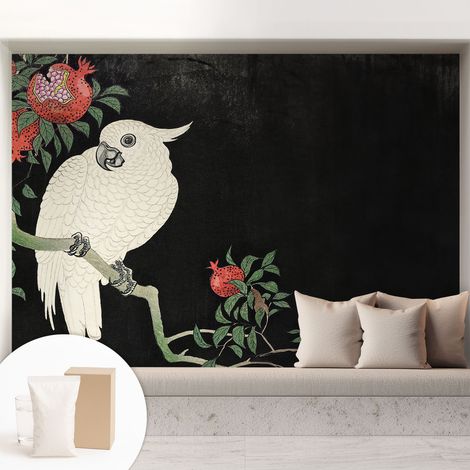 Tapete Vliestapete mit Kleber für Wohnzimmer Schlafzimmer Küche - Wanddekoration Paprika-Papagei 208x146 cm (1/5)