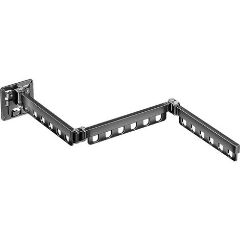 Tringle à rideau de douche pliable en 3 sections, sans perçage requis, peut être fixée au mur ou dans un coin, avec ventouse (94 cm). (1/5)