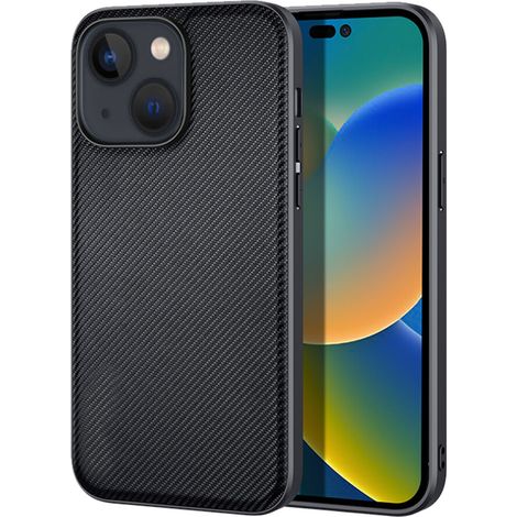 Étui de téléphone minimaliste de luxe pour iPhone 14 Plus, doté d'une coque arrière en caoutchouc TPU antichoc, d'une prise en main antidérapante, d'un design ultra-fin et de boutons métalliques confo (1/2)