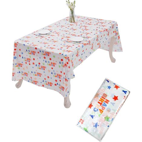 Nappe en Plastique Jetable Rectangle Nappe d'Étoiles Dorées, Nappe De Fête pour Intérieur Extérieur Fête Noël (1/5)