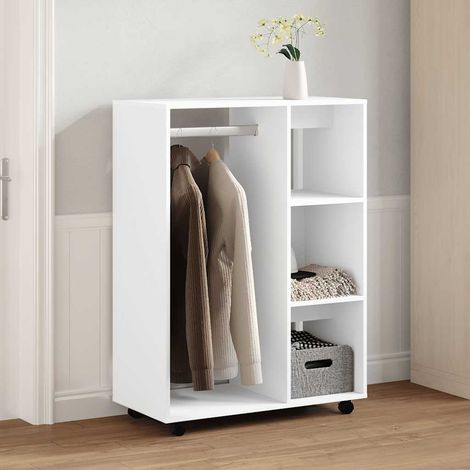 Kleiderschrank Weiß 80x40x110 cm Holzwerkstoff