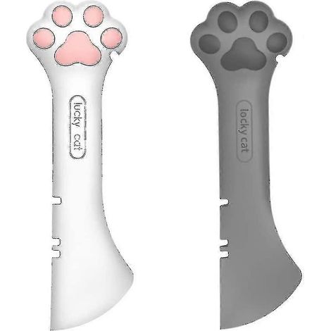 Lot de 2 ouvre-boîtes multifonctionnels pour petits animaux, cuillère en silicone adorable pour ouvrir les boîtes de conserve. (1/5)