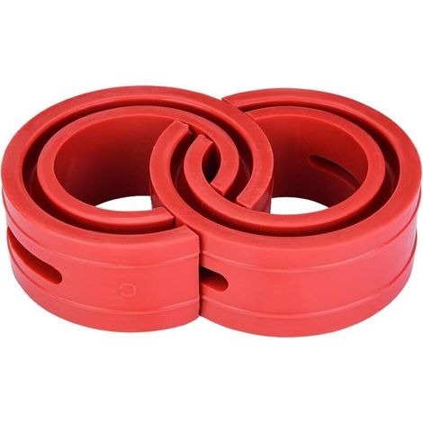 Amortisseur Tampon de Ressort 2Pc Universel de Voiture Coussin de Butoir Rouge de Voiture Amortisseur Ressort de Type de Pare-chocs(C)