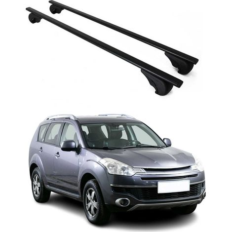OMAC Dachträger Querträger für Citroen C-Crosser 2007-2012 – Abschließbar – Max. 75 kg – 2 Stangen Stahl Schwarz (1/5)