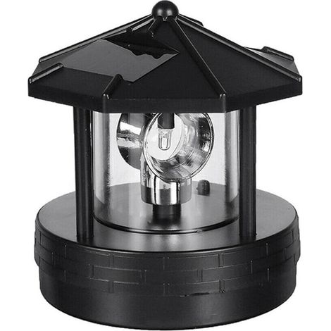 360° drehbarer Solar-LED-Leuchtturm, wasserdichter Leuchtturm für Garten- und Hofdekoration