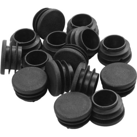 Pieds De Chaise - Bouchons En Plastique Filetés Pour Tube Rond 22 Mm - Protection Sol Et Meubles - Lot De 24 (1/4)