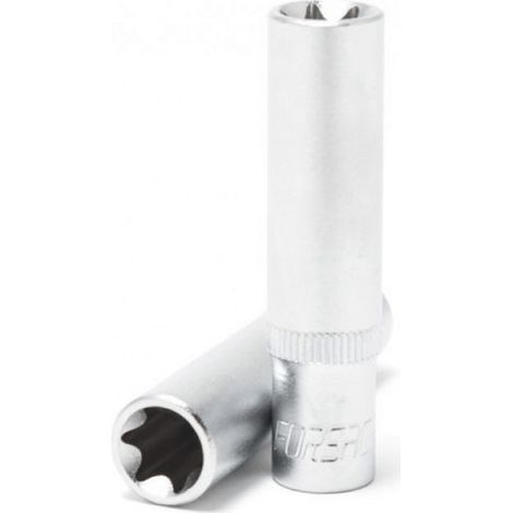 Bussola lunga TORX E5 da 1/4'' in acciaio Cr-V
