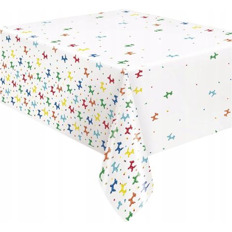 Nappe en aluminium avec ballons colorés pour anniversaire de chien, 137 x 213 cm