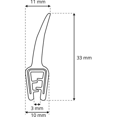 V7 Kantenschutz EPDM Gummiprofil Fassungsprofil