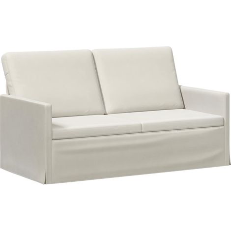 Divano a 2 posti Crema 150 x 81 x 82 cm Velluto (V) vidaXL (1/5)