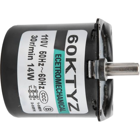 Moteur à engrenages à aimant permanent miniature, réducteur de vitesse, accessoires pour générateurs DIY, 14 W, 30 tr/min, 110 V CA (1/5)