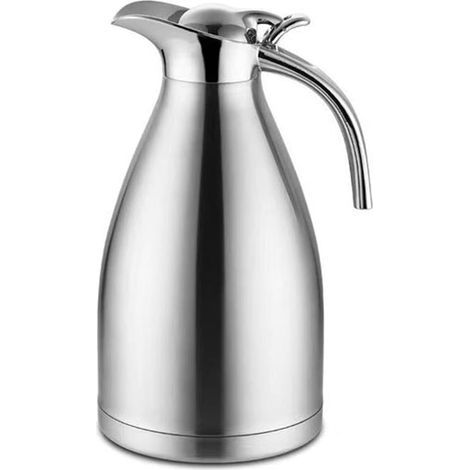 Thermos Pichet Isotherme 2L en Acier Inoxydable 304 - Double Paroi Sous Vide pour Café, Eau Chaude - Avec Poignée et Bec - Pour Bureau, Hôtel et Restaurant (1/5)