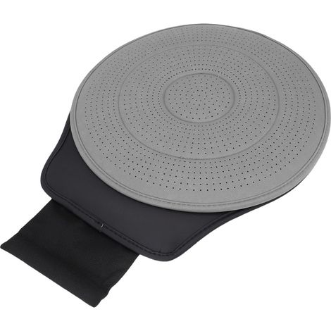 Rotating Car Cushion, 40cm PU Leather Support (Gray) (1/5)