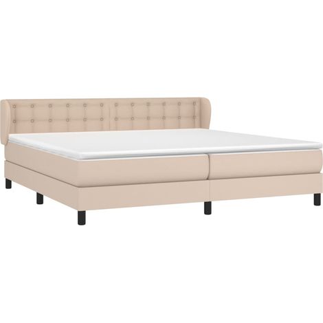 Sommier à lattes de lit avec matelas Cappuccino 200x200 cm vidaXL (1/5)