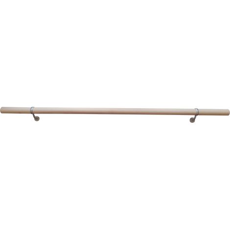HANDLAUF-SET BUCHE LÄNGE1,50M,Ø42MM,INCL.HALTER