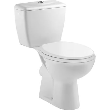Jacob Delafon – Pack WC à poser EOLIA SH – Abattant descente progressive – Réservoir alimentation latérale – Mécanisme chasse économiseur d'eau 3/6L