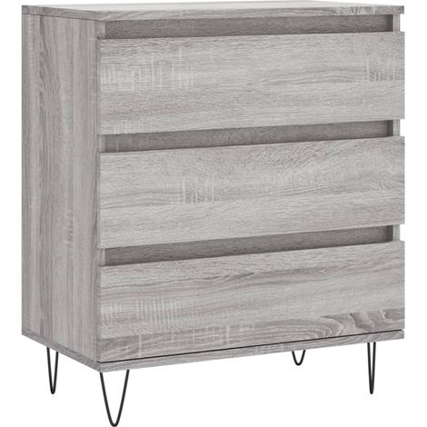 Credenza cassettiera cassettiera mobile contenitore organizer cucina soggiorno salonsonoma 60 x 35 x 70 cm derivati del legno grigio 020036410