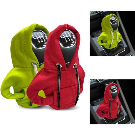 Felpa con pomello del cambio, copri pomello del cambio alla moda, mini felpa con pomello del cambio per auto, divertente accessorio per interni auto, accessorio universale per la decorazione dell'auto (1/5)