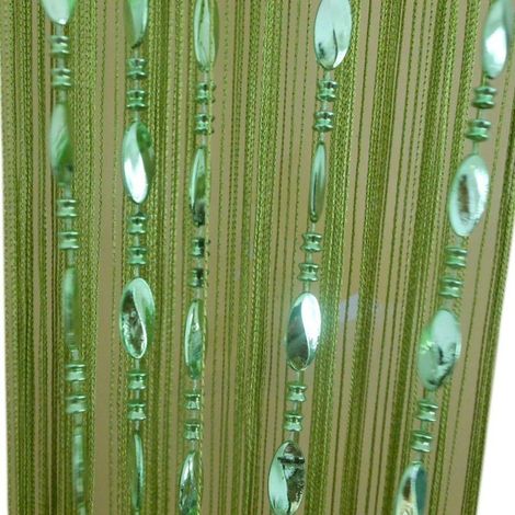 1 Perlenvorhang, Polyester, 5 Schlaufenreihen, 95 x 195 cm, für Tür, Fenster oder Raumteiler (1/5)